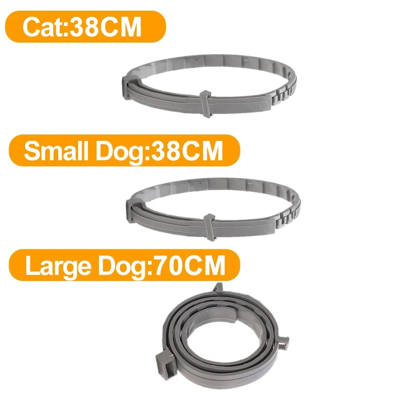 38cm 70cm Retractable Deworming Dog Cat Collar Pet Anti Flea Ticks Collar Repellent Mosquito Pet Collars for Cats Dogs Products